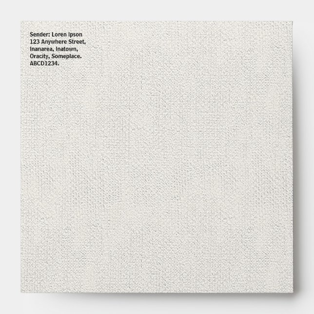 Rough Canvas Look Envelope (Front)