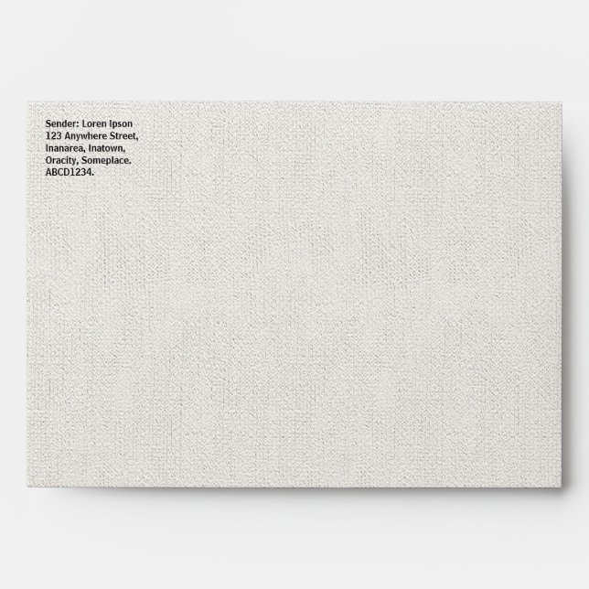Rough Canvas Look Envelope (Front)