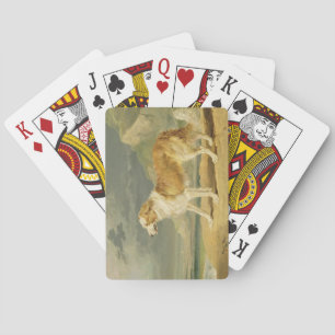 Rough-coated Collie, 1809 (oil on board) Poker Cards