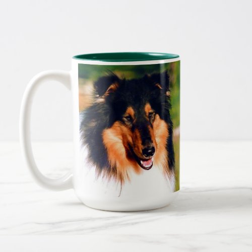 Rough Coated Collie Two_Tone Coffee Mug