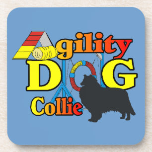 Rough Collie Agility Drink Coaster