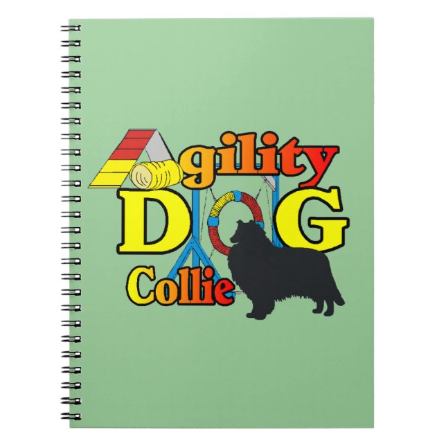 Rough Collie Agility Notebook (Front)