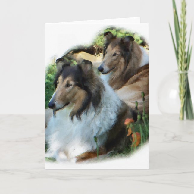 Rough Collie Art Gifts Card (Front)
