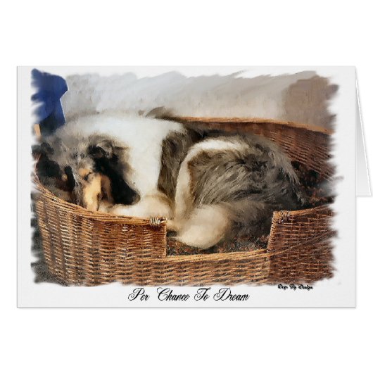 Rough Collie Art Gifts Cards (Front Horizontal)