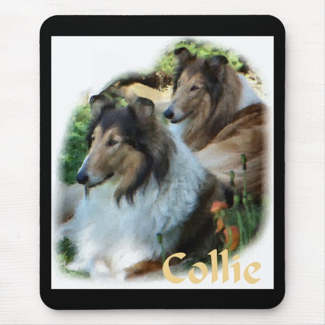 Rough Collie Art Gifts Mouse Pad (Front)