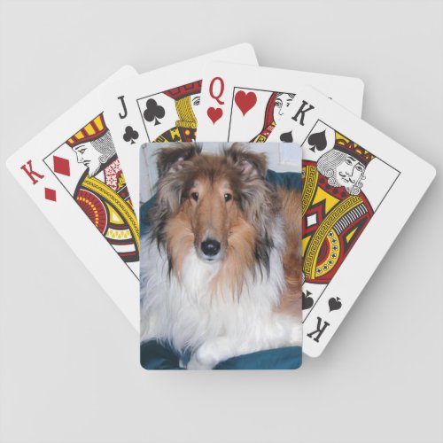 Rough Collie Bicycle Playing Cards