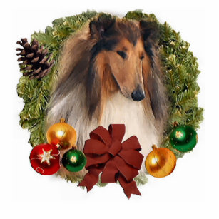 Rough Collie Christmas Gifts Statuette