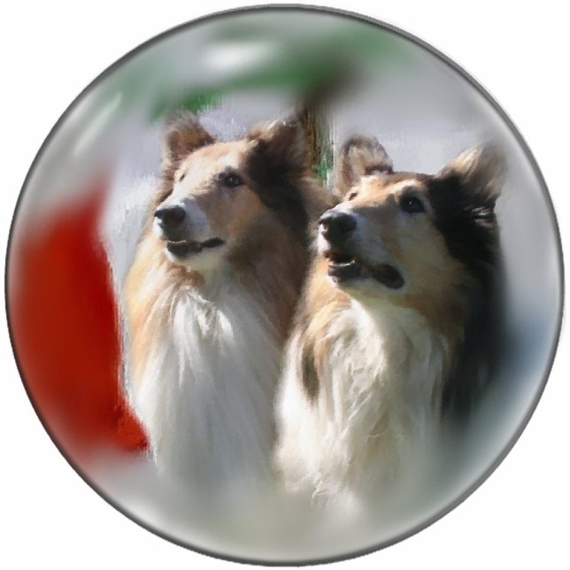 Rough Collie Christmas Gifts Statuette (Front)