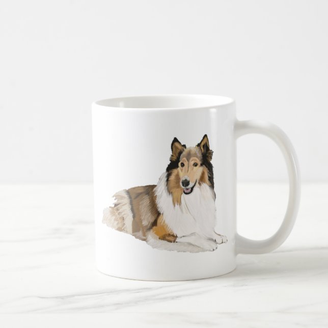 Rough Collie Coffee Mug (Right)