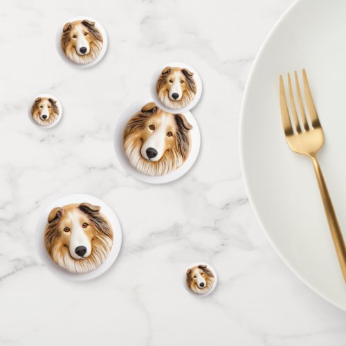 Rough Collie Dog 3D Inspired Confetti