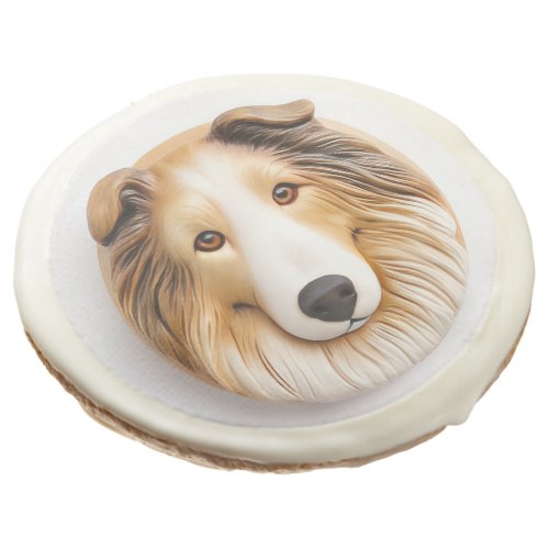 Rough Collie Dog 3D Inspired Sugar Cookie