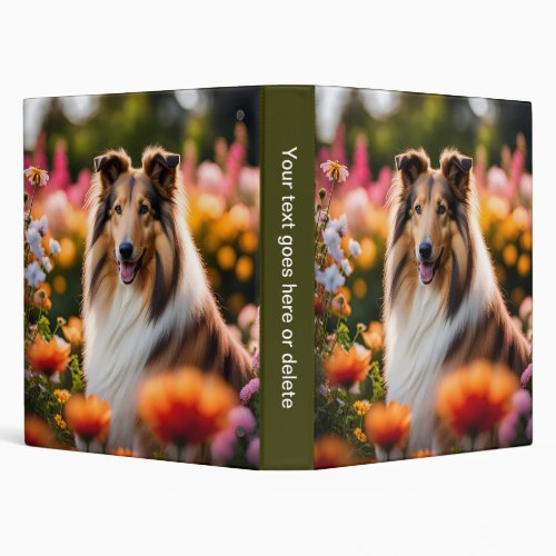 Rough Collie dog beautiful photo album binder