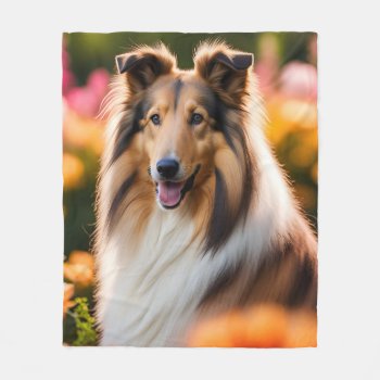 Rough Collie Dog Beautiful Photo Fleece Blanket by roughcollie at Zazzle