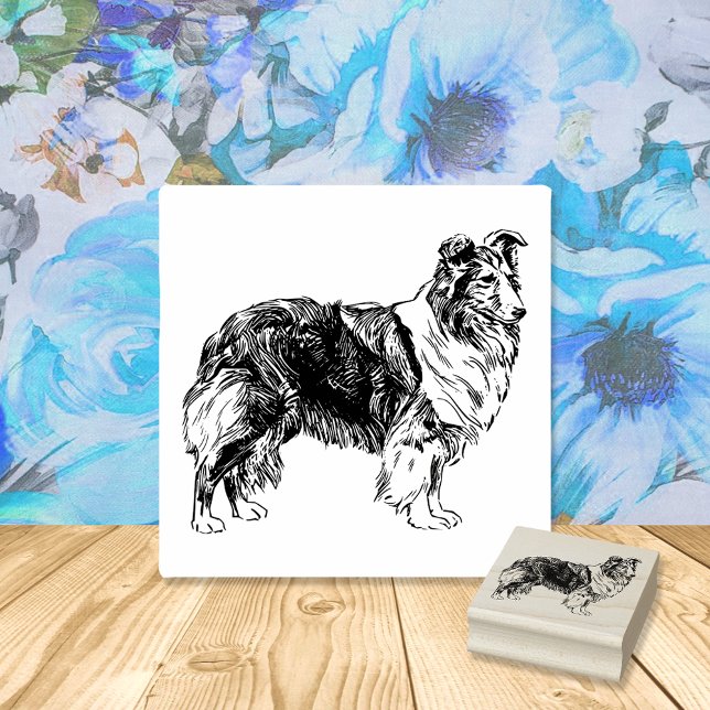 Rough Collie Dog Breed Rubber Stamp (Creator Uploaded)