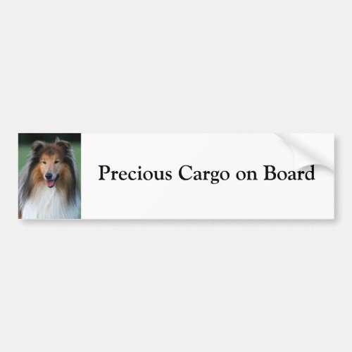 Rough Collie dog custom bumper sticker