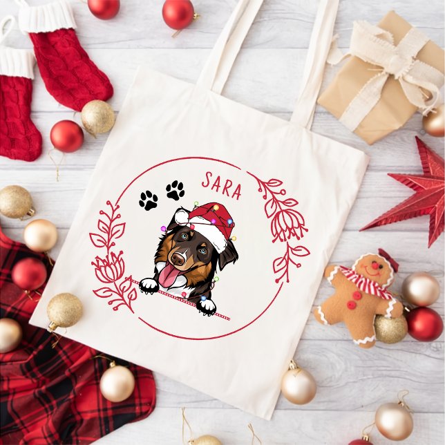 Rough Collie Dog Personalized Hand Drawing Tote Bag (Creator Uploaded)