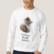 Rough Collie dog portrait photo Sweatshirt