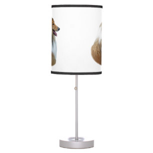 Rough Collie dog portrait photo Table Lamp