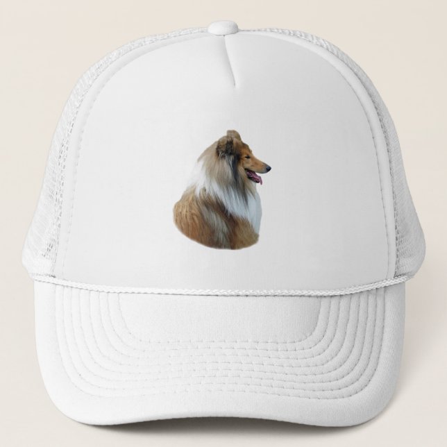 Rough Collie dog portrait photo Trucker Hat (Front)