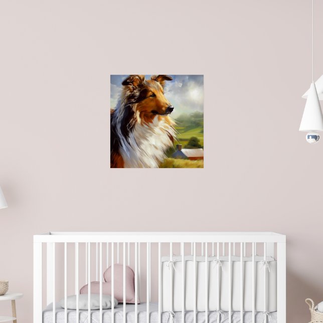 Rough Collie Dog Poster (Nursery 2)