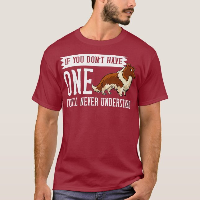 Rough Collie Dog Puppies Owner Lover T-Shirt (Front)