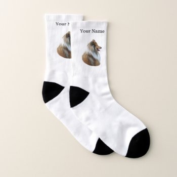 Rough Collie Dog Socks by customthreadz at Zazzle
