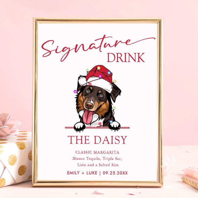 Rough Collie Dog Wedding Signature Drink Sign (Creator Uploaded)