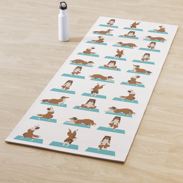 Rough Collie dog Yoga Mat (In Situ)