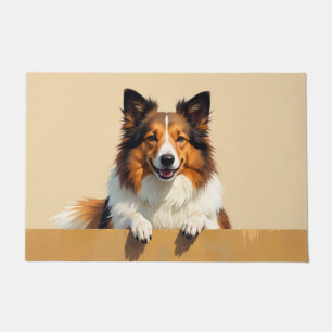 Rough Collie Doormat Art