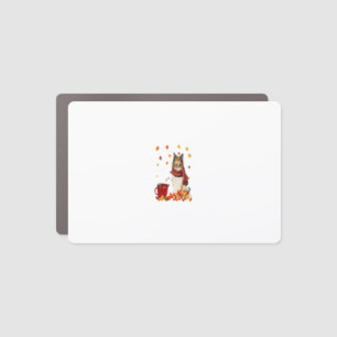 Rough Collie Fall Red Scarf Autumn Leaf For Dog Lo Car Magnet