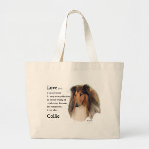 Rough Collie Gifts Large Tote Bag