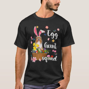 Rough Collie Happy Easter Day Easter Colorful Egg T-Shirt