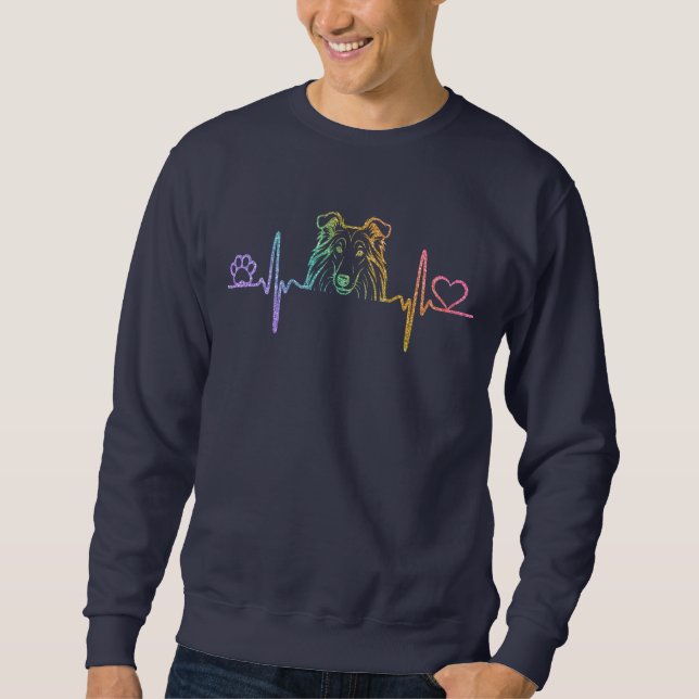 Rough Collie Heartbeat Sweatshirt (Front)
