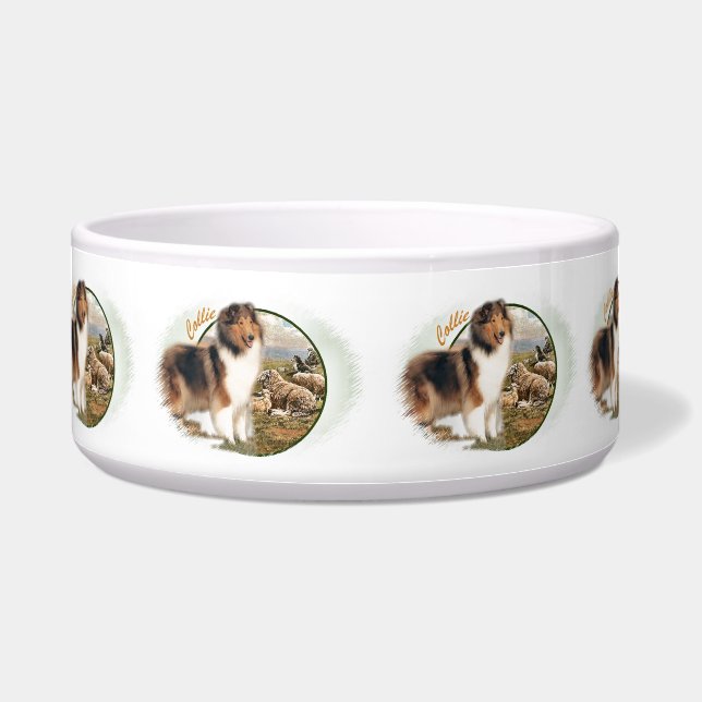 Rough Collie Keeper of the Sheep   Bowl (Front)