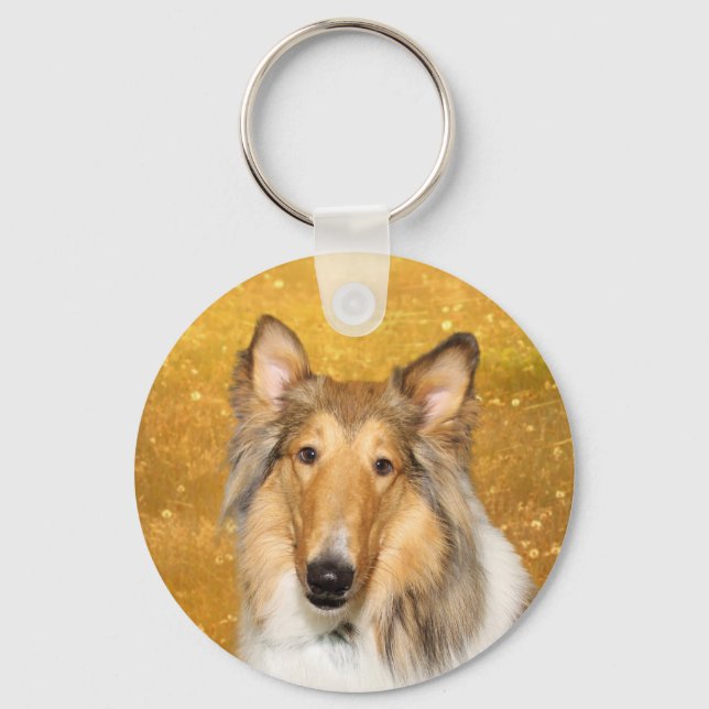 Rough Collie Keychain (Front)