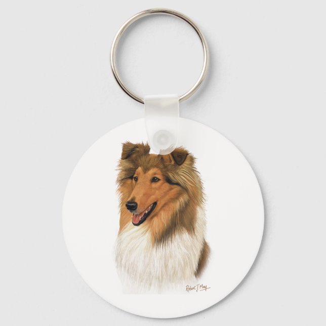 Rough Collie Keychain (Front)