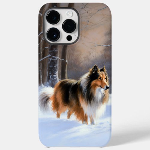 Rough Collie Let It Snow Christmas Case_Mate iPhone 14 Pro Max Case