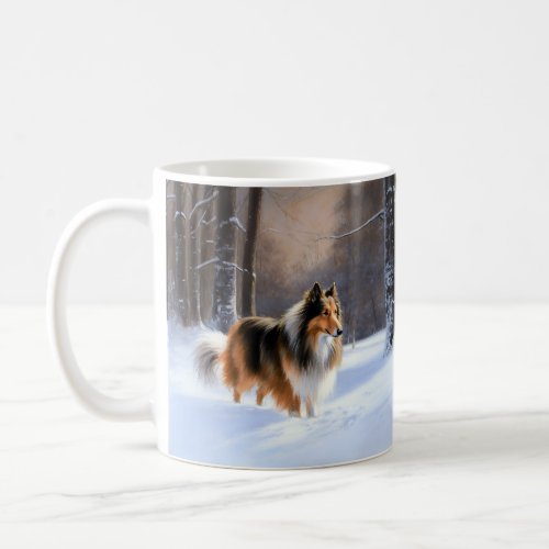 Rough Collie Let It Snow Christmas Coffee Mug