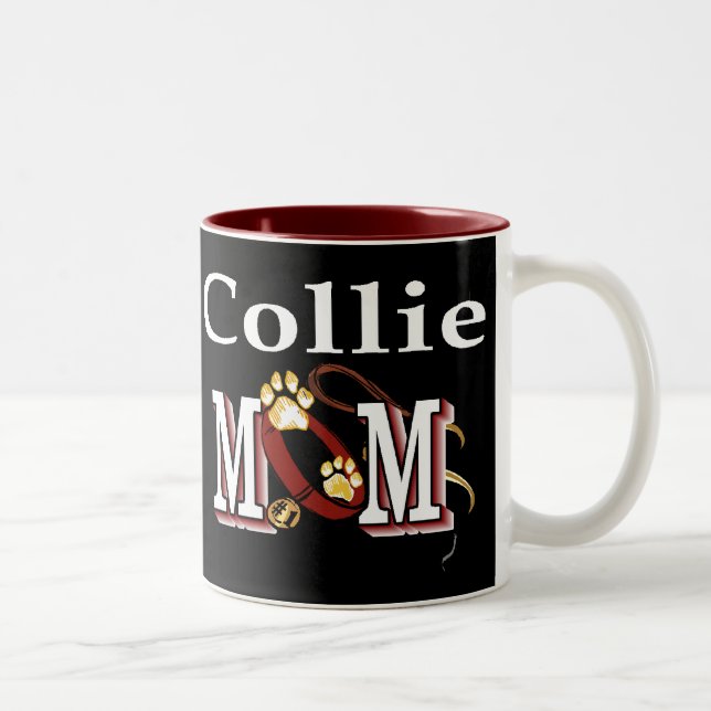 Rough Collie Mom Gifts Two-Tone Coffee Mug (Right)