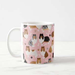 Rough Collie Paws and Bones Coffee Mug