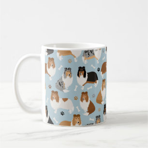 Rough Collie Paws and Bones Coffee Mug