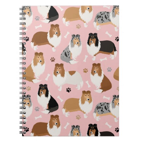 Rough Collie Paws and Bones Notebook