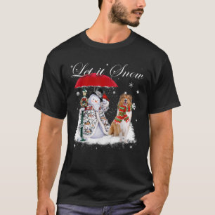Rough Collie Santa Dog Christmas Snowman Xmas Paja T-Shirt