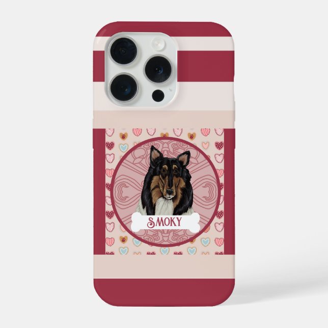 Rough Collie Valentine Heart iPhone 11 Pro Case  (Back)
