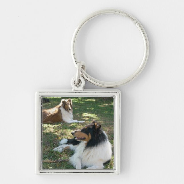 Rough Collies Keychain (Front)