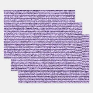 Rough Corduroy Stripes in Lilac Lavender Wrapping Paper Sheets