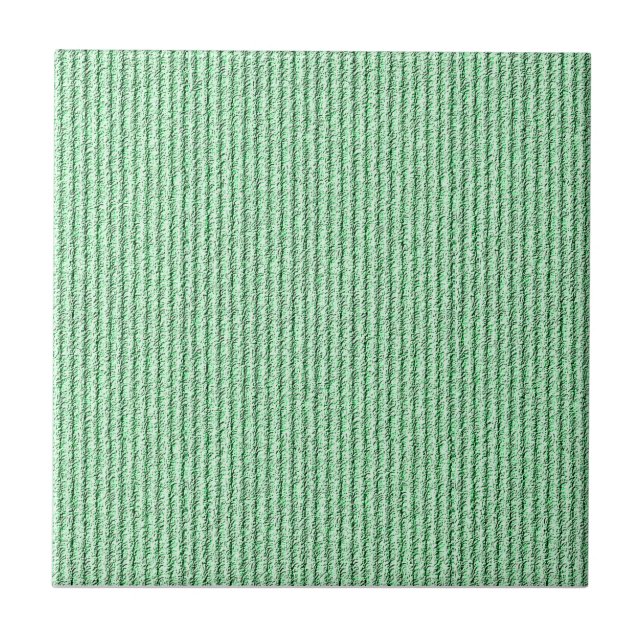 Rough Corduroy Stripes in Lime Green Ceramic Tile (Front)