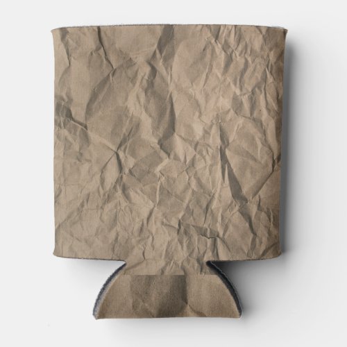 Rough crumpled paper recycled texture can cooler