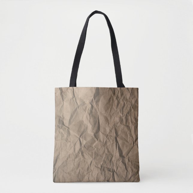 Rough crumpled paper: recycled texture tote bag (Front)