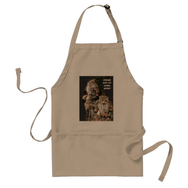 Rough Day at Work Gnomes Adult Apron (Front)